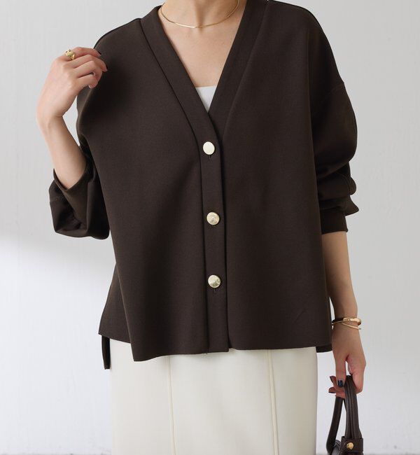  「メタル釦ジョーゼットカーディガン」|Tシャツ・カットソー|