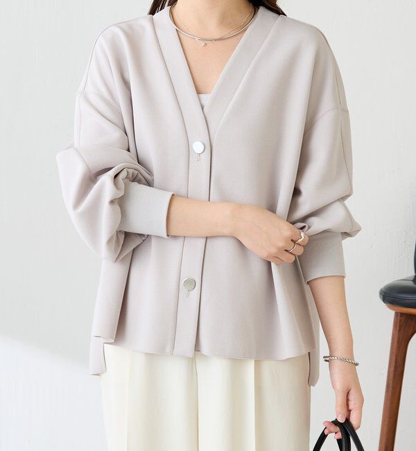  「メタル釦ジョーゼットカーディガン」|Tシャツ・カットソー|