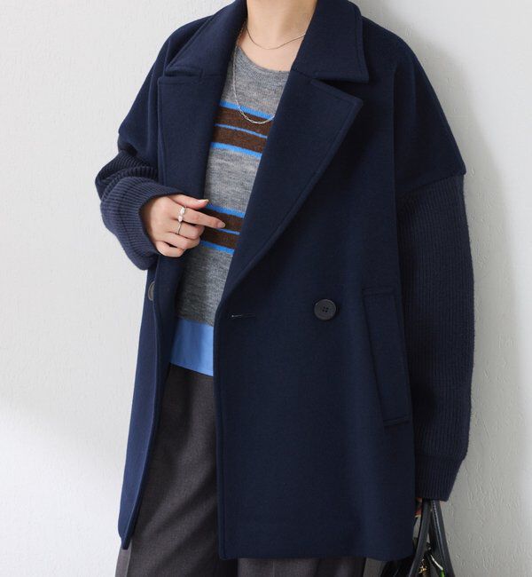  「ニットスリーブダブルコート」|その他|