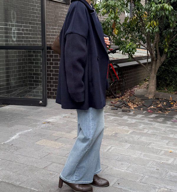  「ニットスリーブダブルコート」|その他|