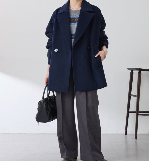  「ニットスリーブダブルコート」|その他|