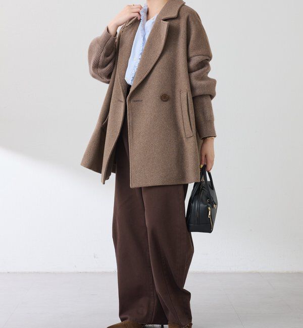  「ニットスリーブダブルコート」|その他|