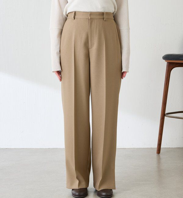  「ウールライクストレートパンツ」|チノ|