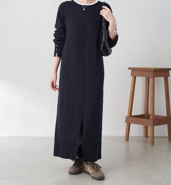  「【前後２通りで着れる】2WAYニットワンピース」|ワンピース|