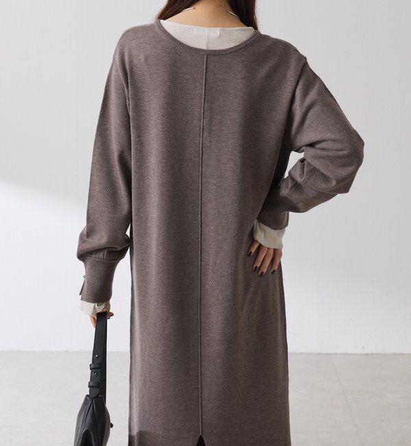  「【前後２通りで着れる】2WAYニットワンピース」|ワンピース|