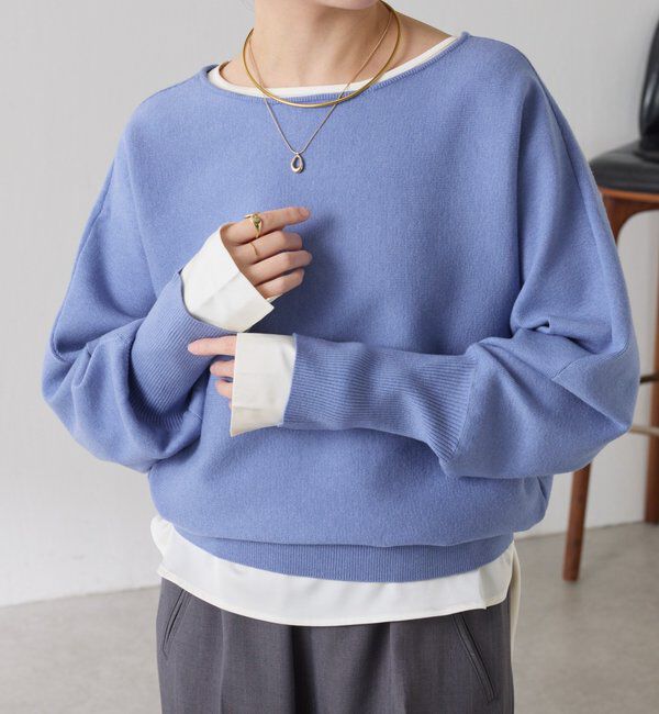  「サテンサイドドロストTブラウス」|シャツ・ブラウス|