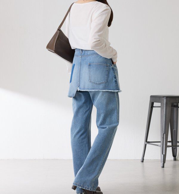  「Q.anos　レイヤードデニムスカート」|スカート|