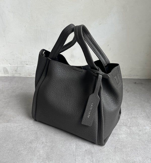  「【ベストセラーアイテム】ミニショルダー付ソフトレザー調ミニバッグ」|トートバッグ|