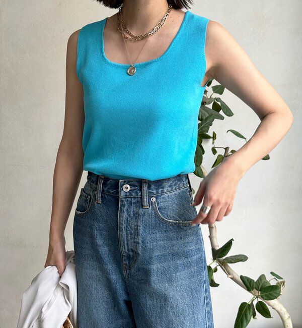  「スクエアニットタンク」|ニット・セーター|