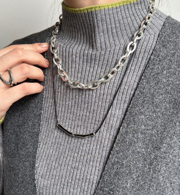  「メタルバーモチーフチョーカー」|ネックレス|