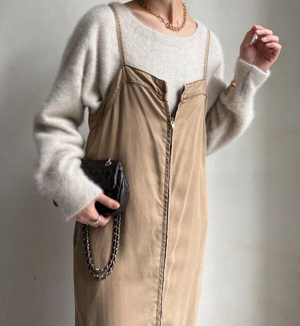  「リヨセルデニムジャンスカ」|ワンピース|ベージュ