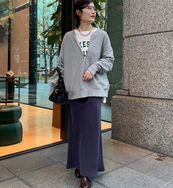  「【新色追加】【インフルエンサー OKOCHI企画】ハーフジップスウェット」|Tシャツ・カットソー|