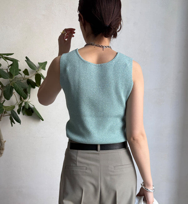  「前後2WAYラメニットタンク」|ニット・セーター|