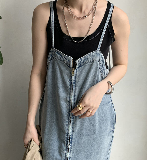  「ラメステッチキャミタンク」|Tシャツ・カットソー|ブラック