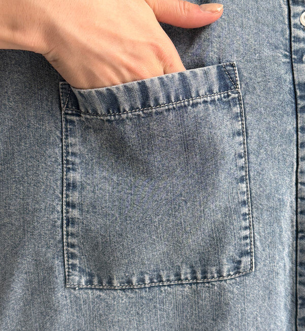  「リヨセルデニムバック切替シャツ」|シャツ・ブラウス|