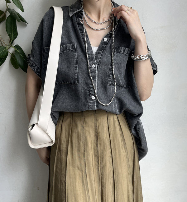  「リヨセルデニムバック切替シャツ」|シャツ・ブラウス|