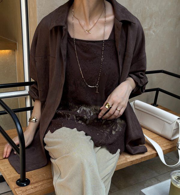  「【新色追加】スカラレースキャミ」|シャツ・ブラウス|