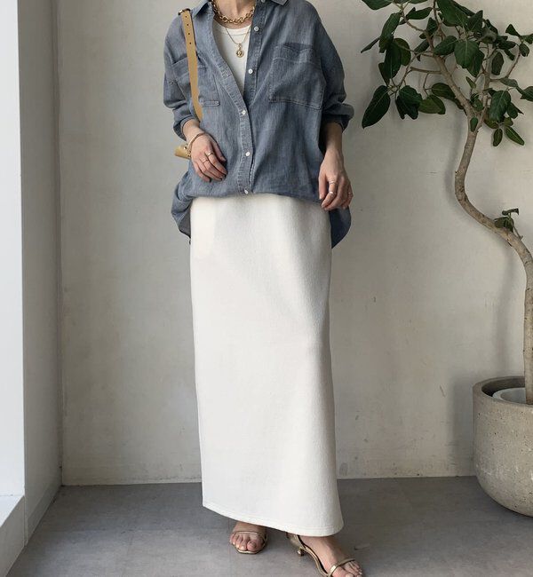  「袖リブシアーデニムシャツ」|シャツ・ブラウス|