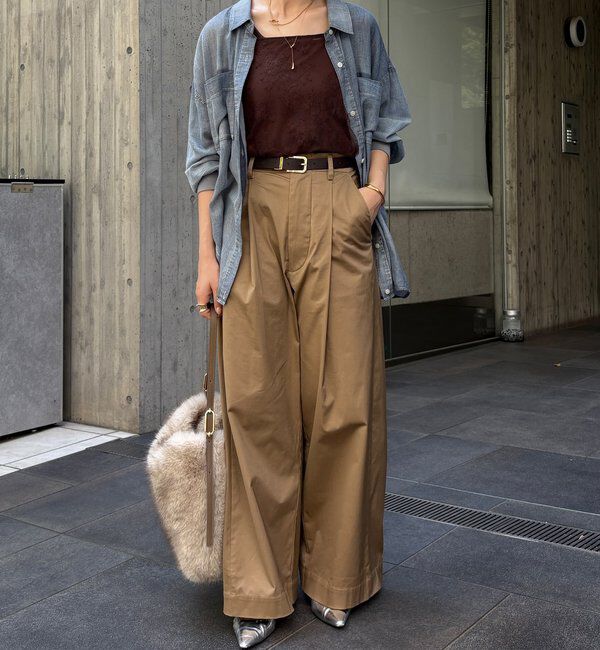  「袖リブシアーデニムシャツ」|シャツ・ブラウス|