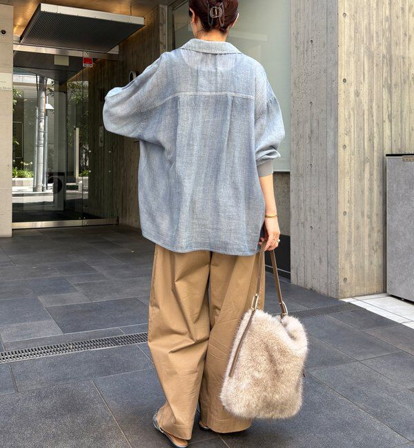  「袖リブシアーデニムシャツ」|シャツ・ブラウス|