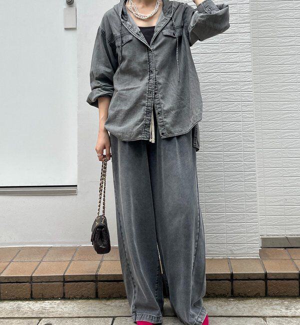  「シアーデニムフーディーシャツ」|シャツ・ブラウス|