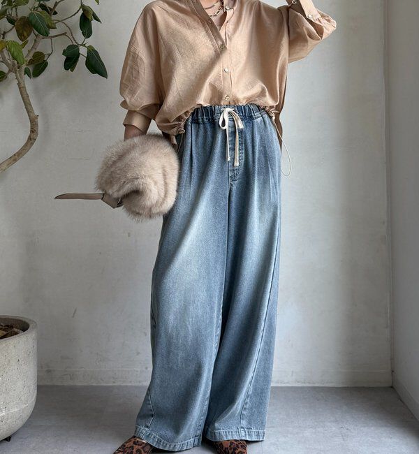  「襟付シアースピンドルブラウス」|シャツ・ブラウス|