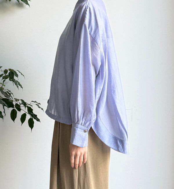  「襟付シアースピンドルブラウス」|シャツ・ブラウス|