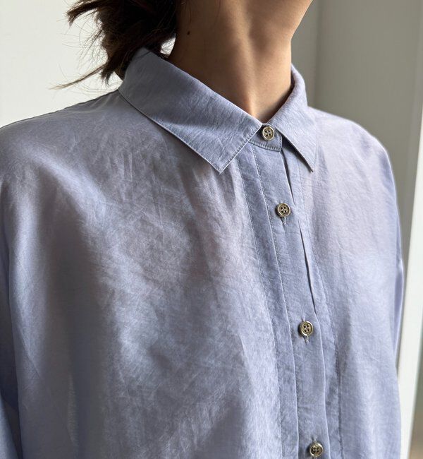  「襟付シアースピンドルブラウス」|シャツ・ブラウス|