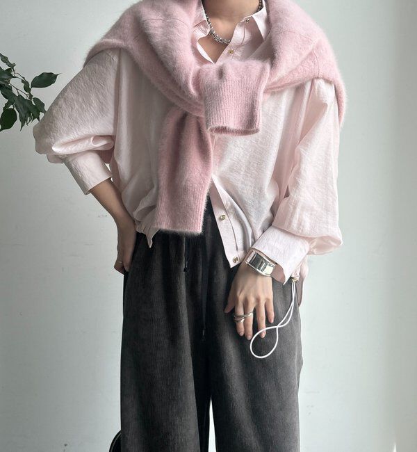  「襟付シアースピンドルブラウス」|シャツ・ブラウス|