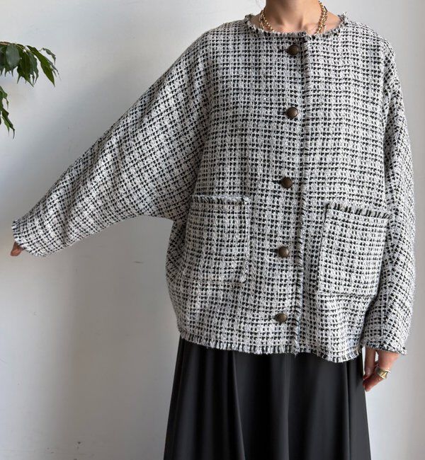  「ツイードジャケット」|ブルゾン・スタジャン|