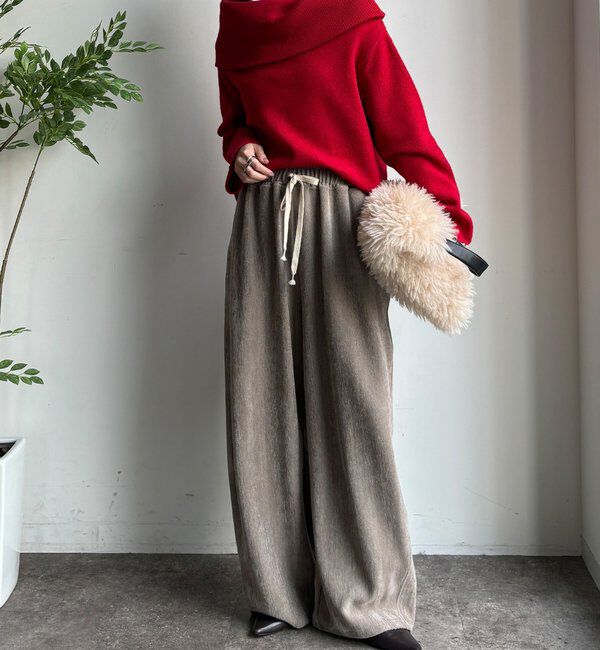  「ヘリンボーンコーデュロイイージーパンツ」|チノ|