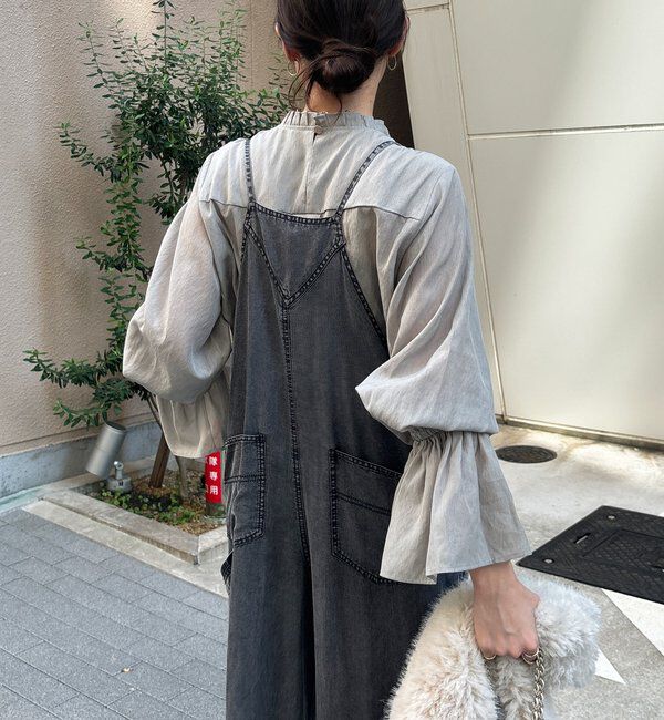  「プリーツ襟袖フレアブラウス」|シャツ・ブラウス|