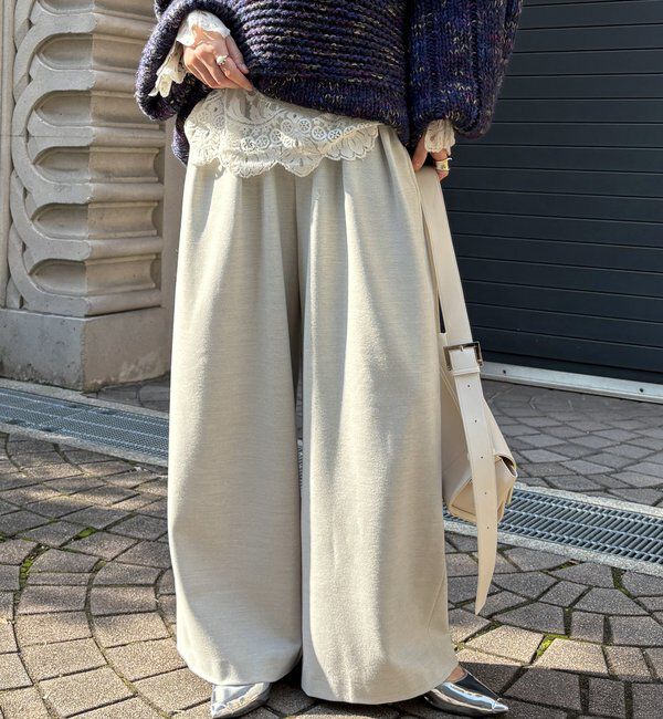  「ウォームタックワイドパンツ」|チノ|