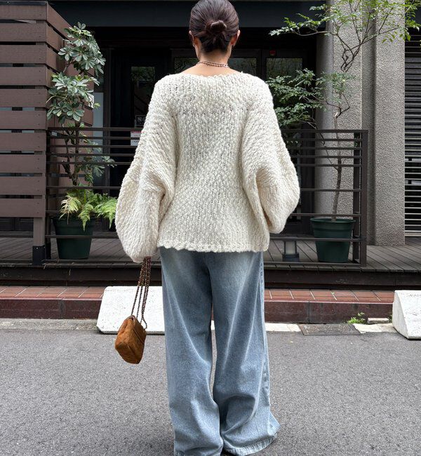  「ウールスラブロービングニット」|ニット・セーター|