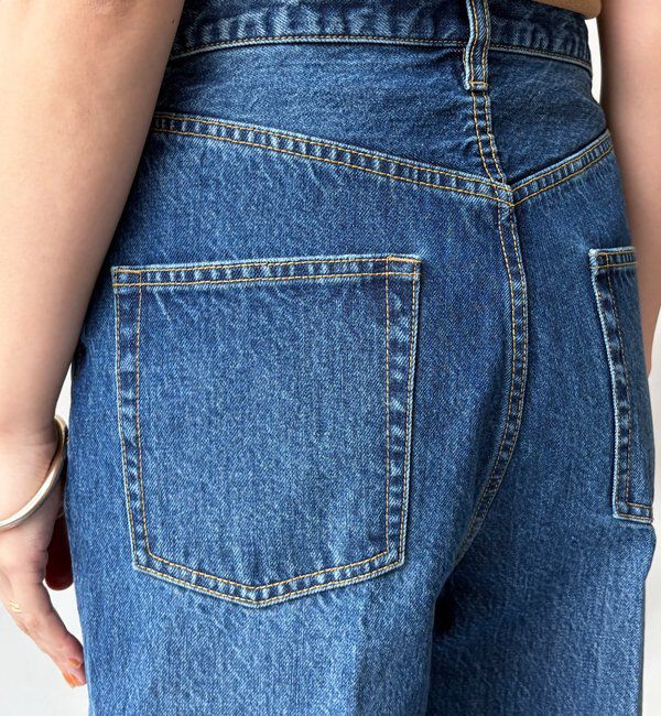  「ハイウエストダブルボタンデニム」|デニム|