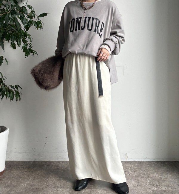  「前後ロゴプリント裏起毛プルオーバー」|Tシャツ・カットソー|