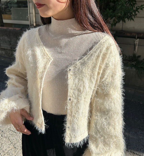  「【2WAY】フェザードッキングニットカーディガン」|カーディガン|