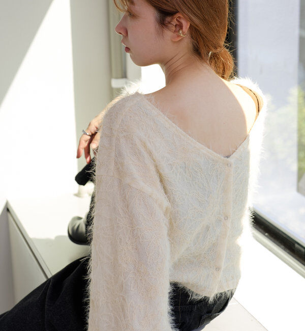  「【2WAY】フェザードッキングニットカーディガン」|カーディガン|