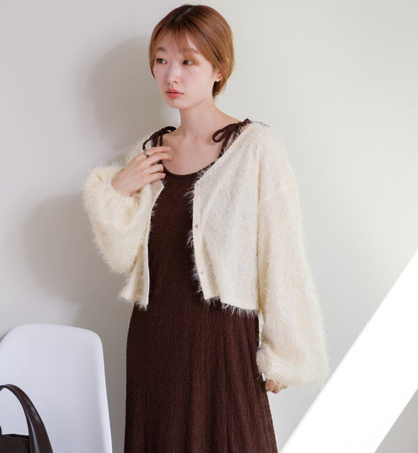  「【2WAY】フェザードッキングニットカーディガン」|カーディガン|