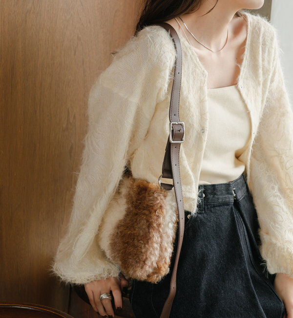  「【2WAY】フェザードッキングニットカーディガン」|カーディガン|