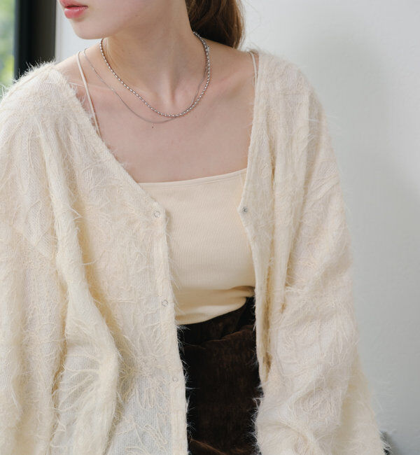  「【2WAY】フェザードッキングニットカーディガン」|カーディガン|