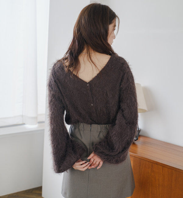  「【2WAY】フェザードッキングニットカーディガン」|カーディガン|
