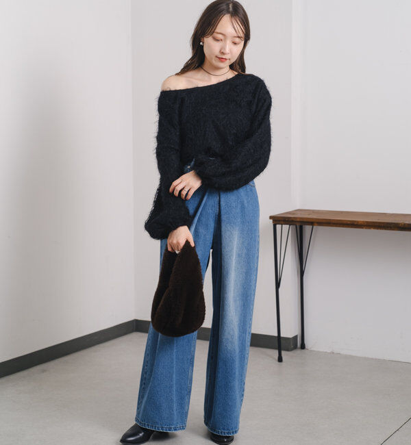  「【2WAY】フェザードッキングニットカーディガン」|カーディガン|