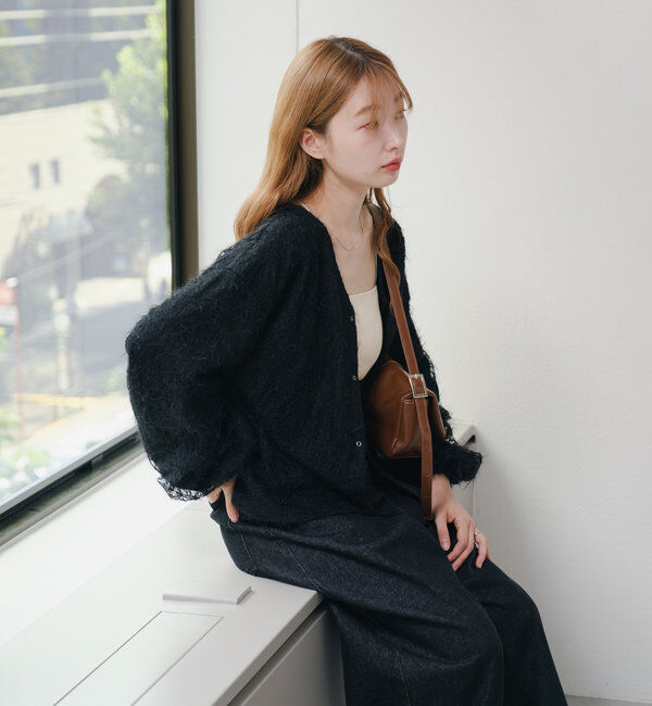  「【2WAY】フェザードッキングニットカーディガン」|カーディガン|