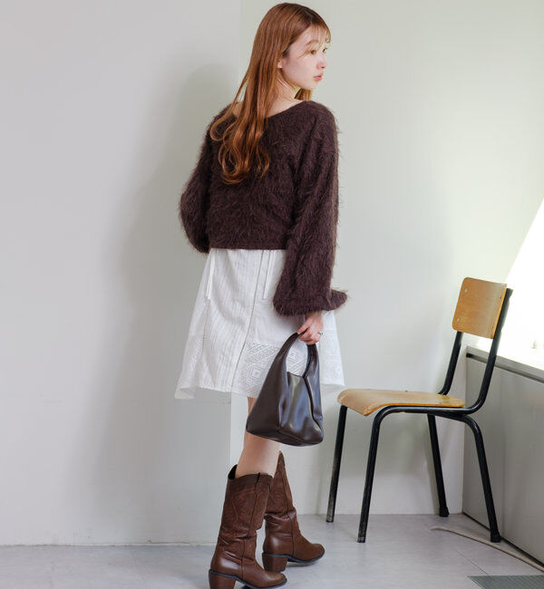  「【2WAY】フェザードッキングニットカーディガン」|カーディガン|