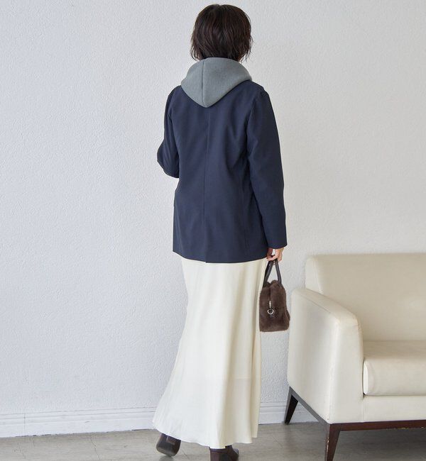  「【WEB限定/キレイめ上品】スポンジダンボールZIPパーカーカットソー」|パーカー|