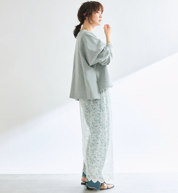  「【大人が着やすい】キーネックオーバースウェット」|Tシャツ・カットソー|