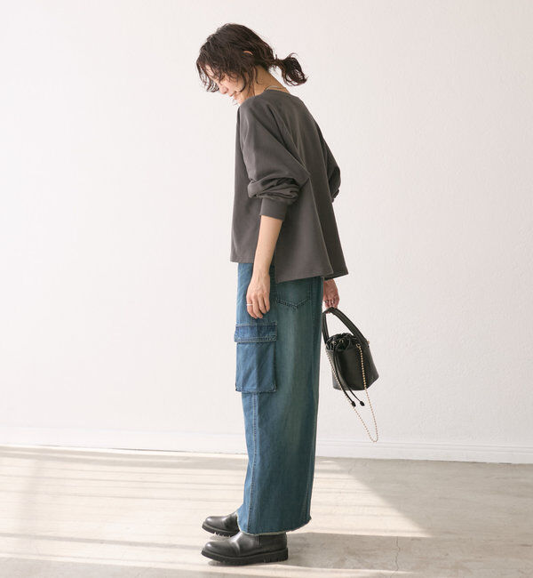  「【大人が着やすい】キーネックオーバースウェット」|Tシャツ・カットソー|