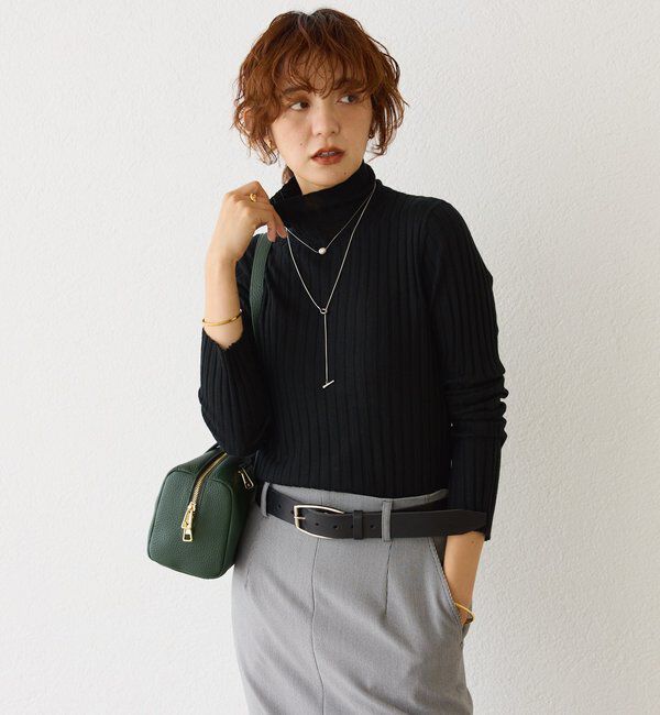  「【新色追加・リバイバル】シルクカシミヤリブニット」|ニット・セーター|