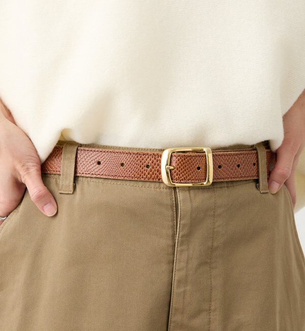  「【MONN.:.(モン)】SHIHOコラボ型押しベルト」|ベルト|